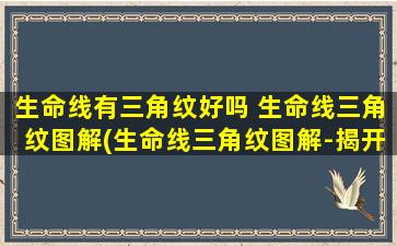 生命线有三角纹好吗 生命线三角纹图解(生命线三角纹图解-揭开手相中生命线三角纹的秘密)